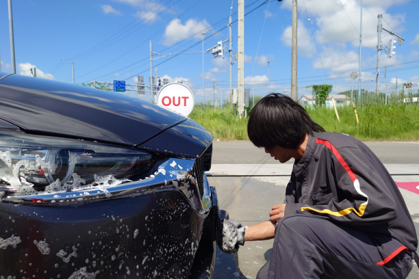 手洗い洗車④